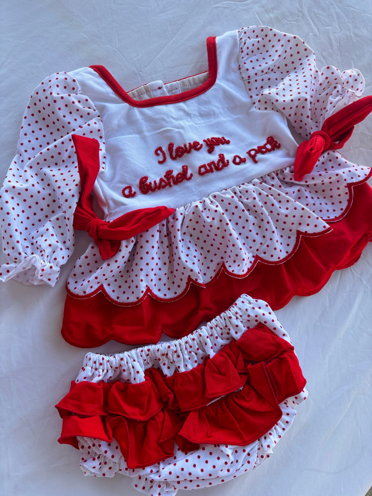 I love you a bushel and a peck Bummie set