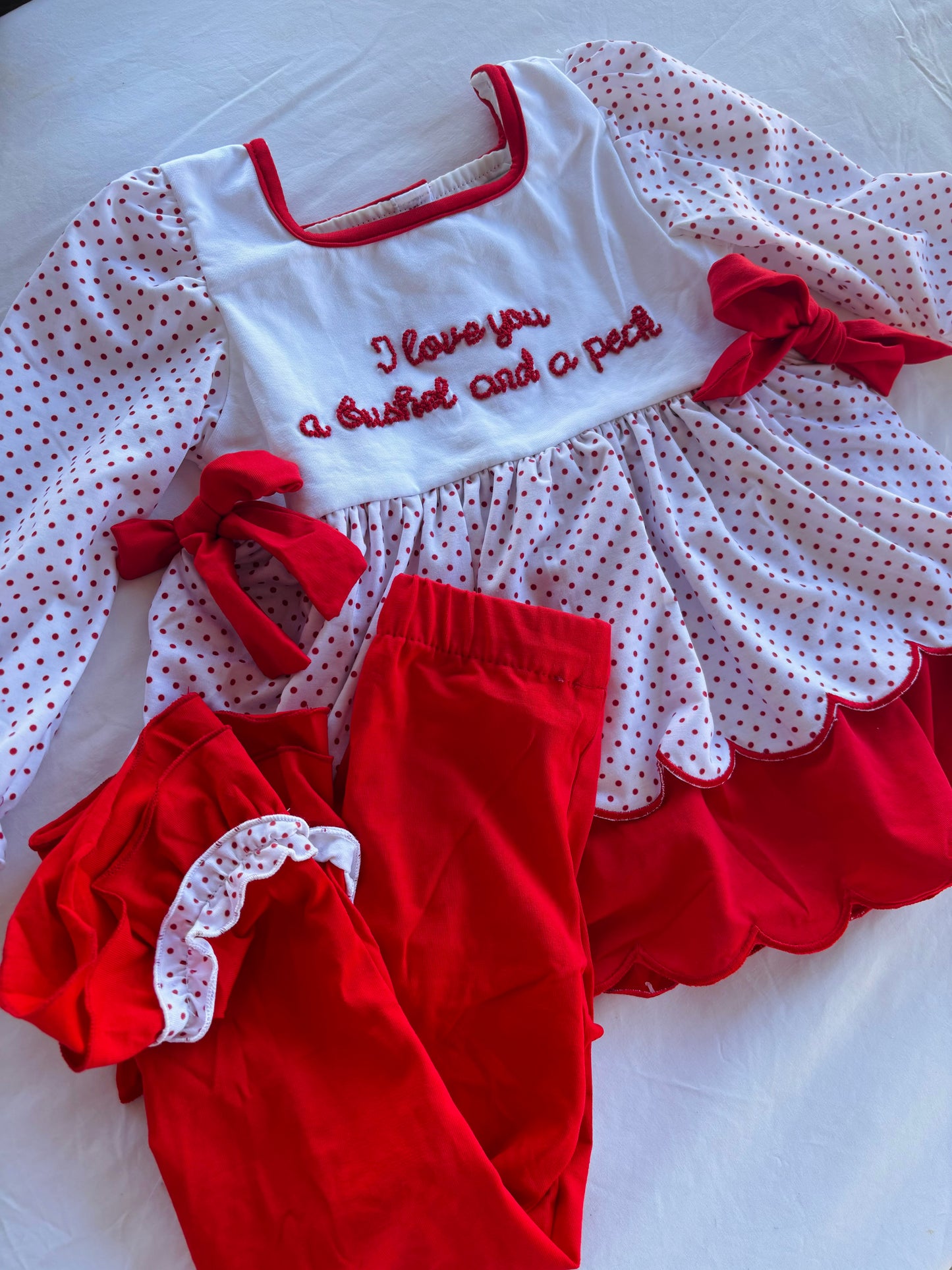 I love you a bushel and a peck pant set