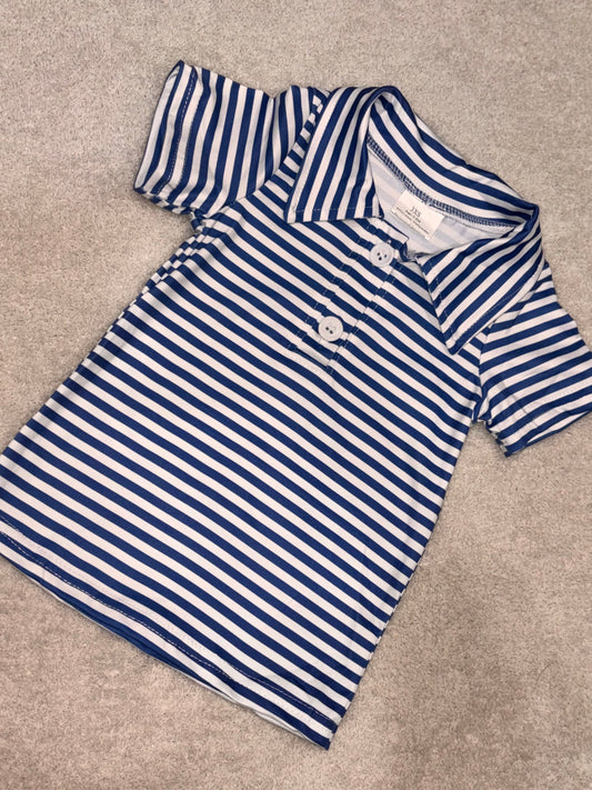 Blue Striped Polo