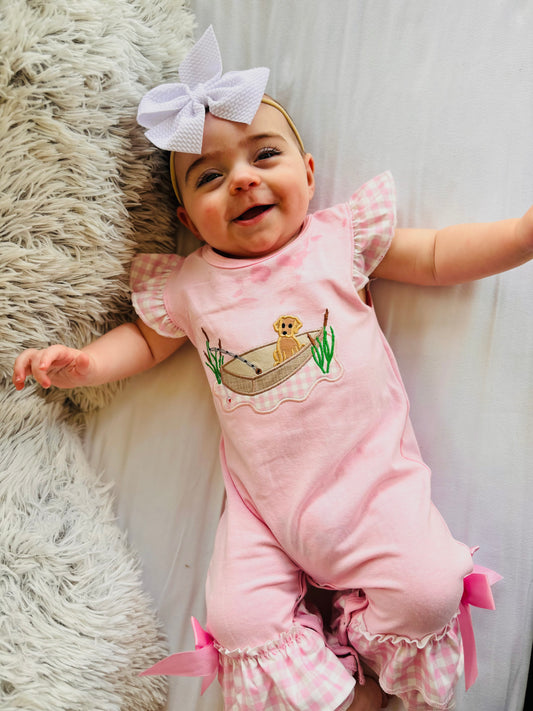 Pink Fishing Romper