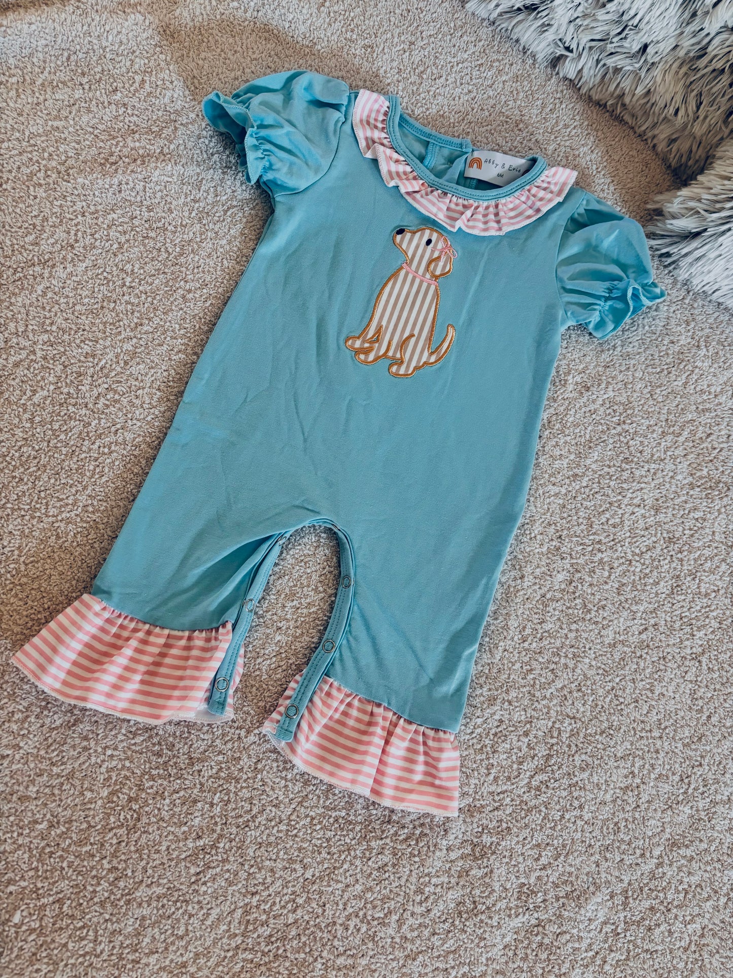 Puppy Ruffle Romper