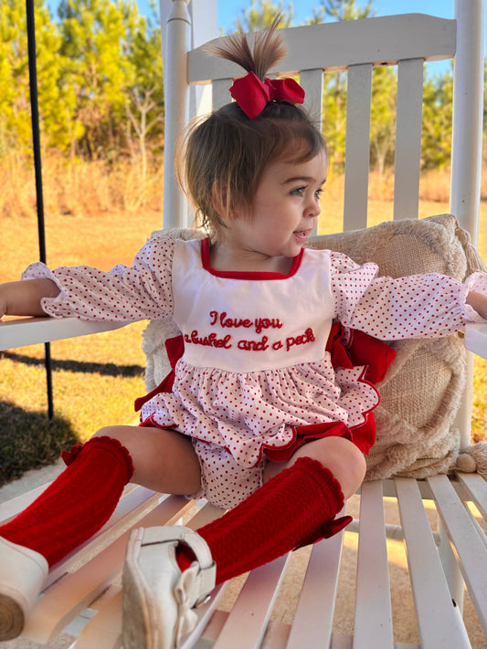 I love you a bushel and a peck Bummie set