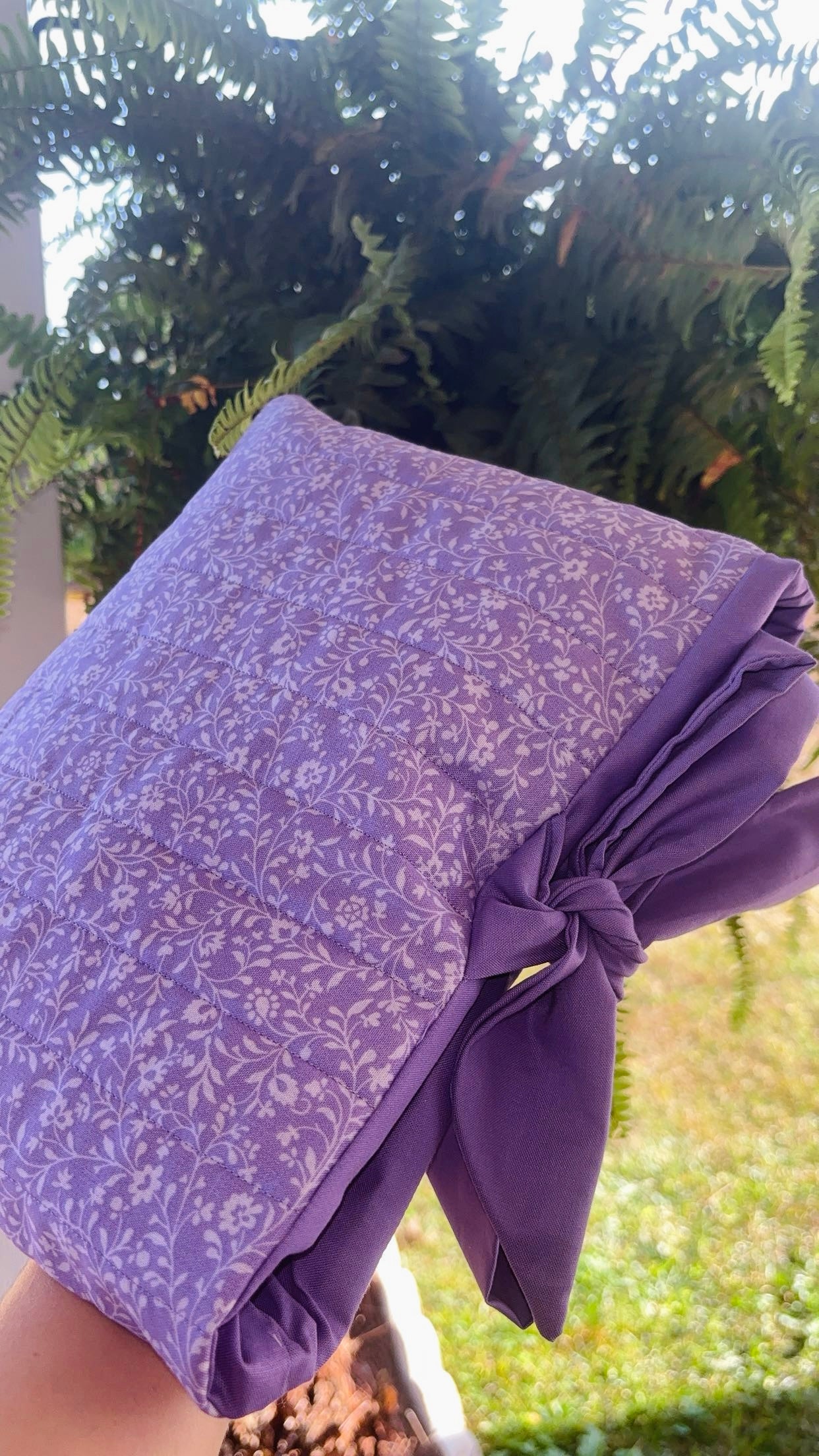 Purple Quilted Bible Case